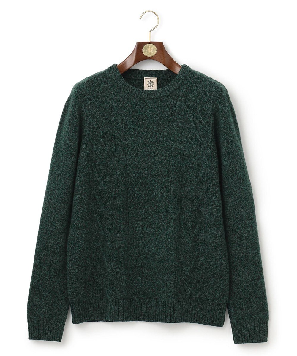 J.PRESS MEN 【Cash Lamb's Wool】ケーブルクルーネック ニット 