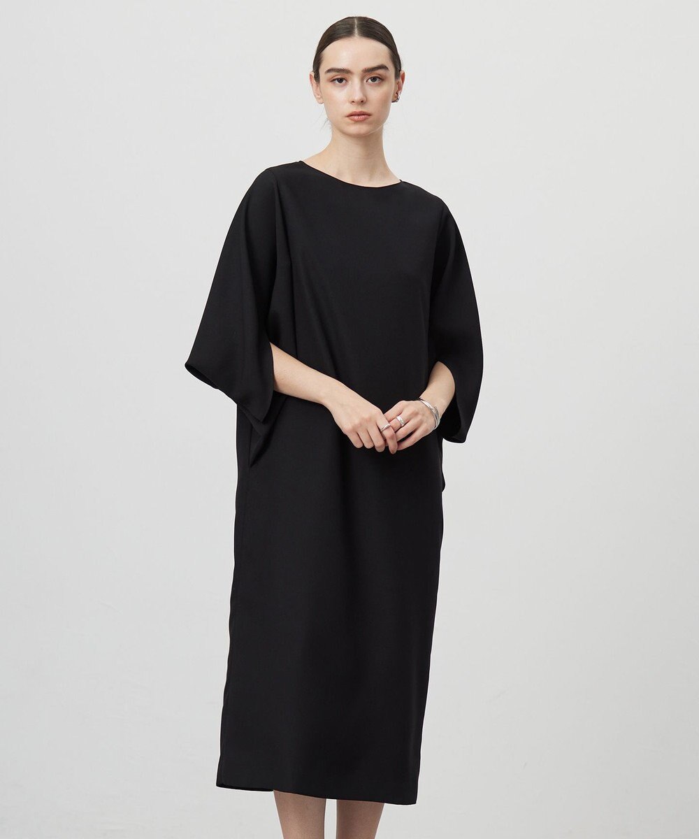 ICB L 【UVケア・接触冷感・速乾・防シワ・洗える】FluidBackSatinドルマンスリーブワンピース 