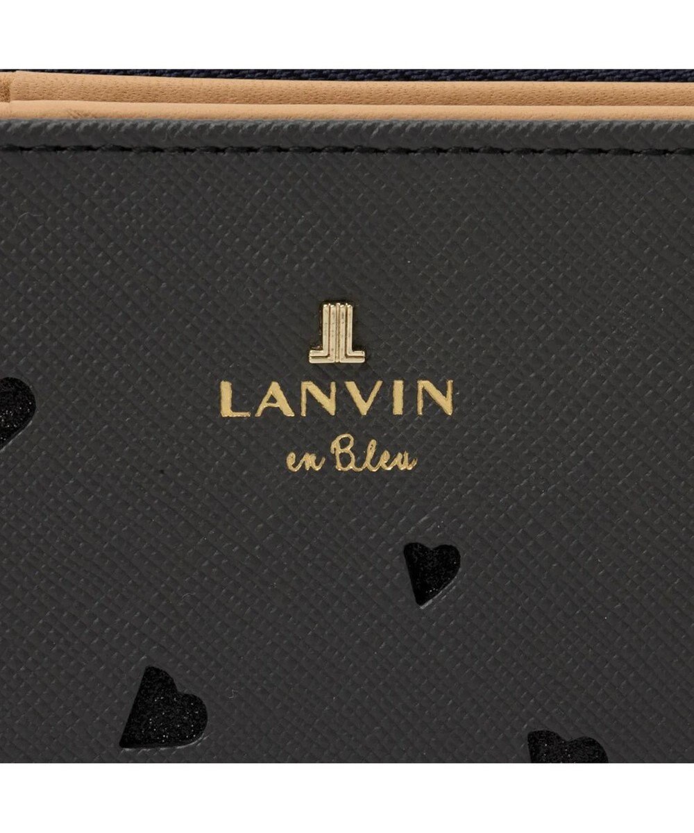 LANVIN en Bleu リュクサンブールハート 二つ折りLファスナー財布 