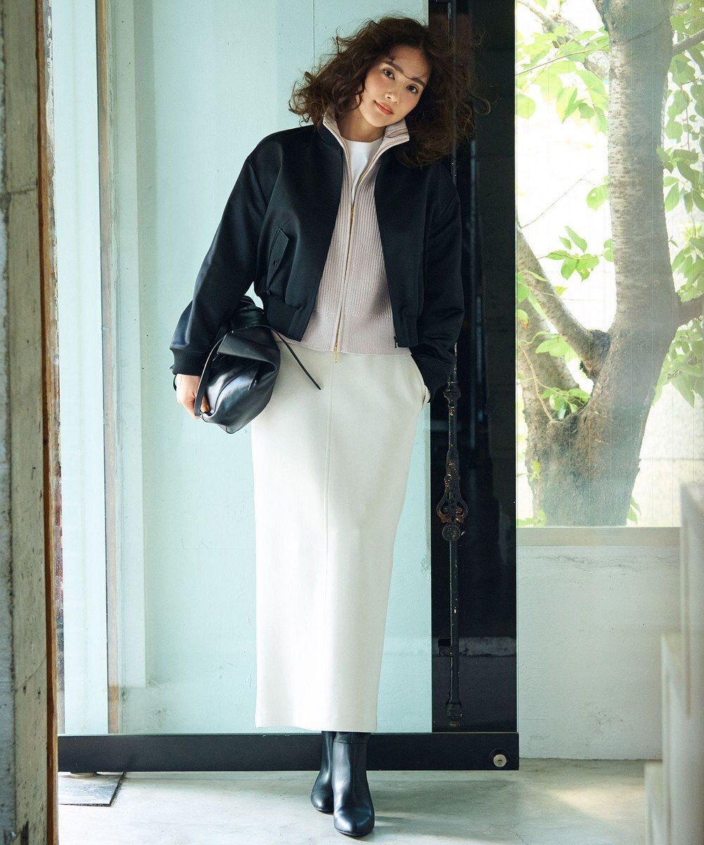 23区 S 【洗える】コットンリリー ニットブルゾン 