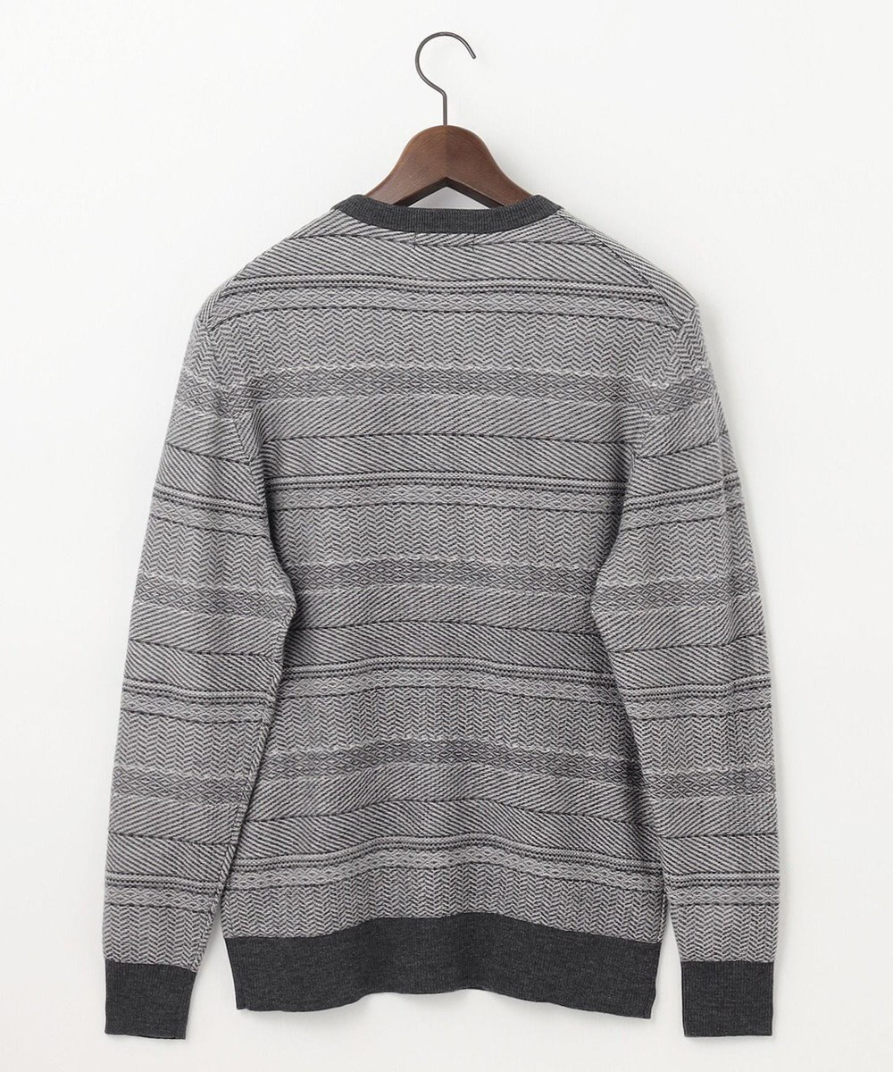 JOSEPH ABBOUD 【キングサイズ・ストレッチ/スウェードタッチ/JAPANファブリック】ジャガード柄 プルオーバー ニット 