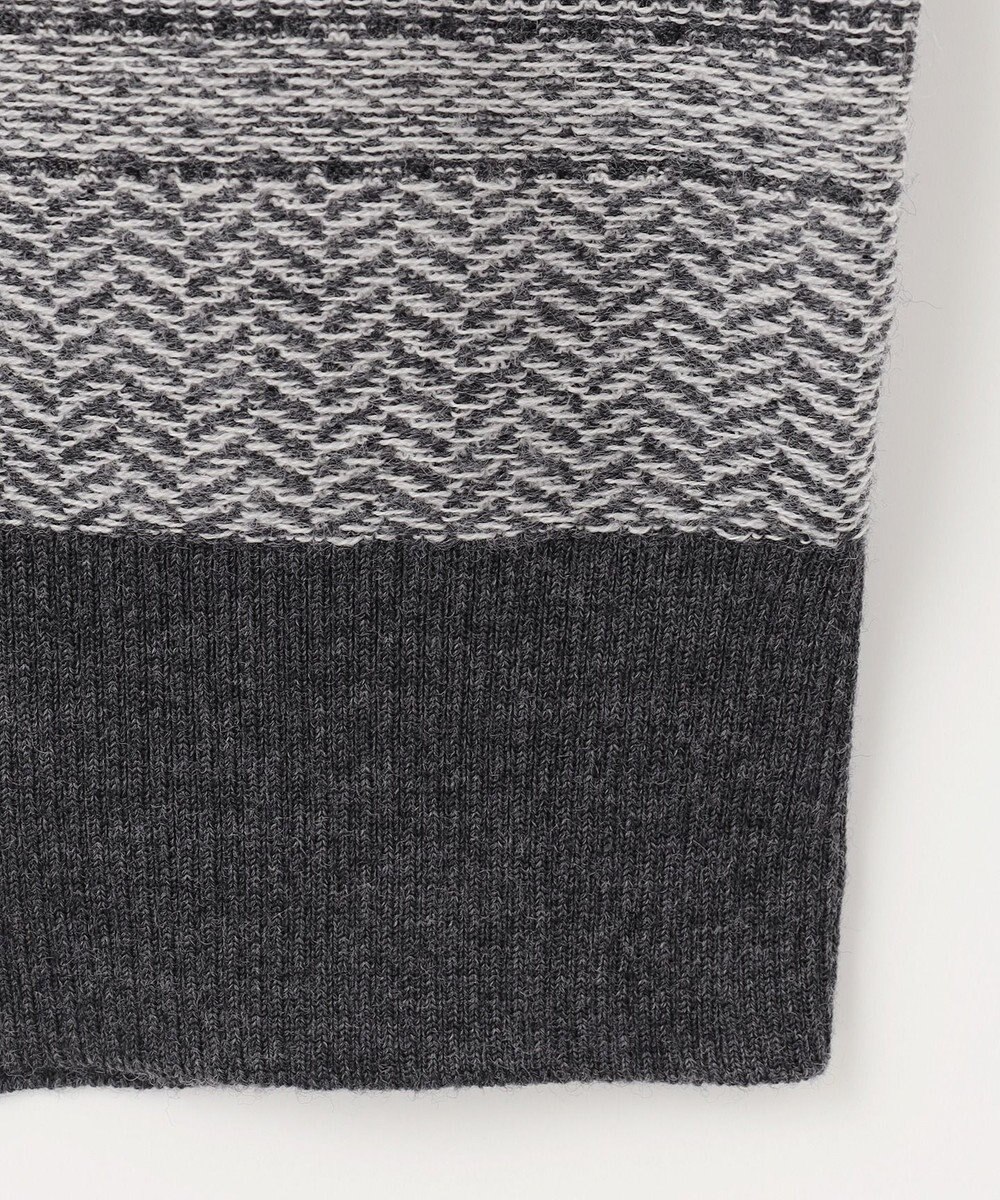 JOSEPH ABBOUD 【キングサイズ・ストレッチ/スウェードタッチ/JAPANファブリック】ジャガード柄 プルオーバー ニット 