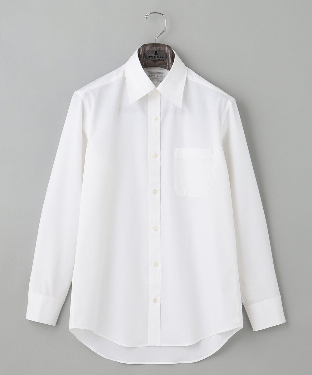 GOTAIRIKU 【形態安定/コンバーチブルカフス仕様】PREMIUMPLEATS_レギュラーカラー 通年ドレスシャツ 