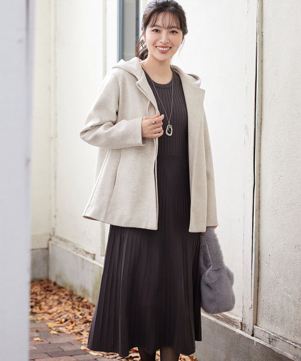 Tiaclasse フーデットショートコート 