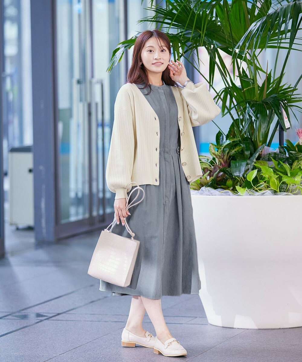 Tiaclasse 【洗える】シェルボタンカーディガン 