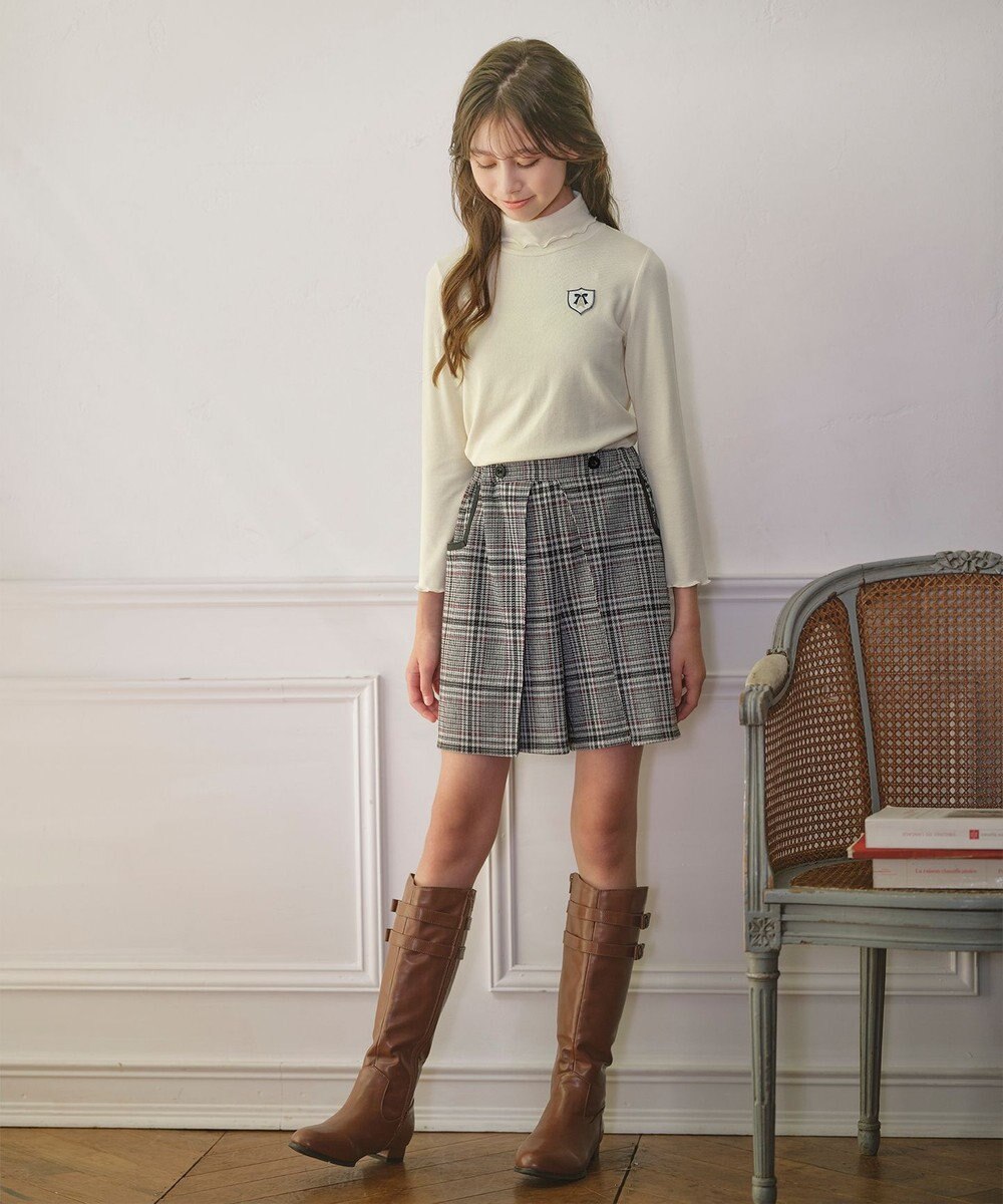 組曲 KIDS 【150-160㎝】レディチェック キュロット 