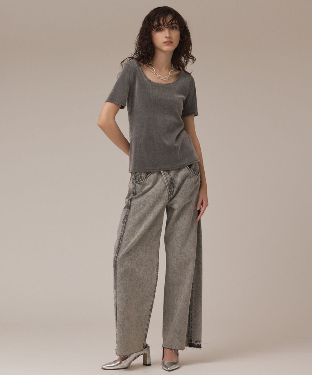 GRACE CONTINENTAL フロッキーチュールカットトップ 