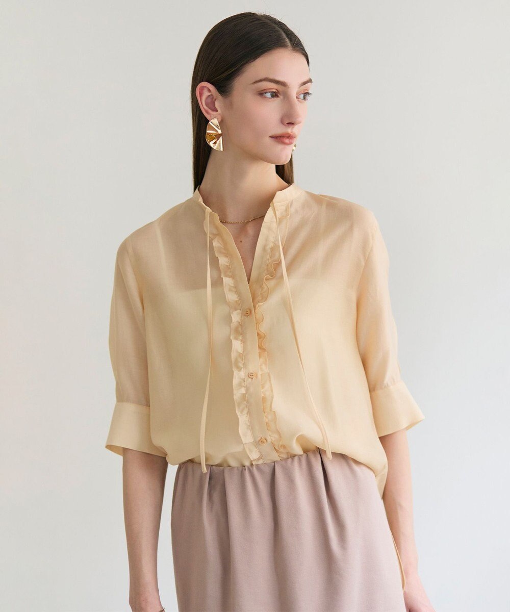 BEIGE， AMARYLLIS / フリルリボン ブラウス 