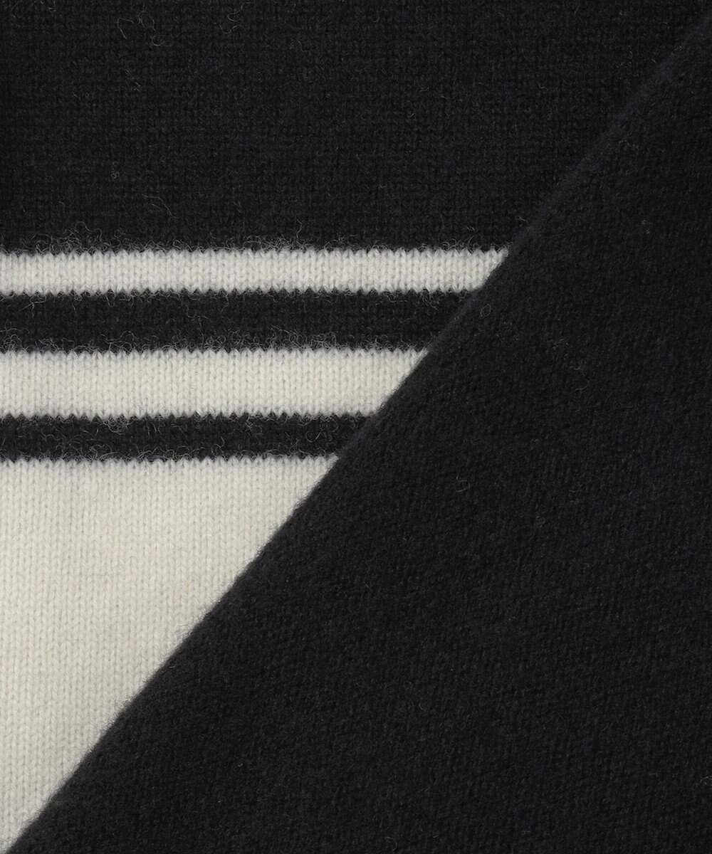 ICB 【CLASSY.1月号掲載・洗える】ソフトカシミヤミックス 配色ボーダーハイネックニット 