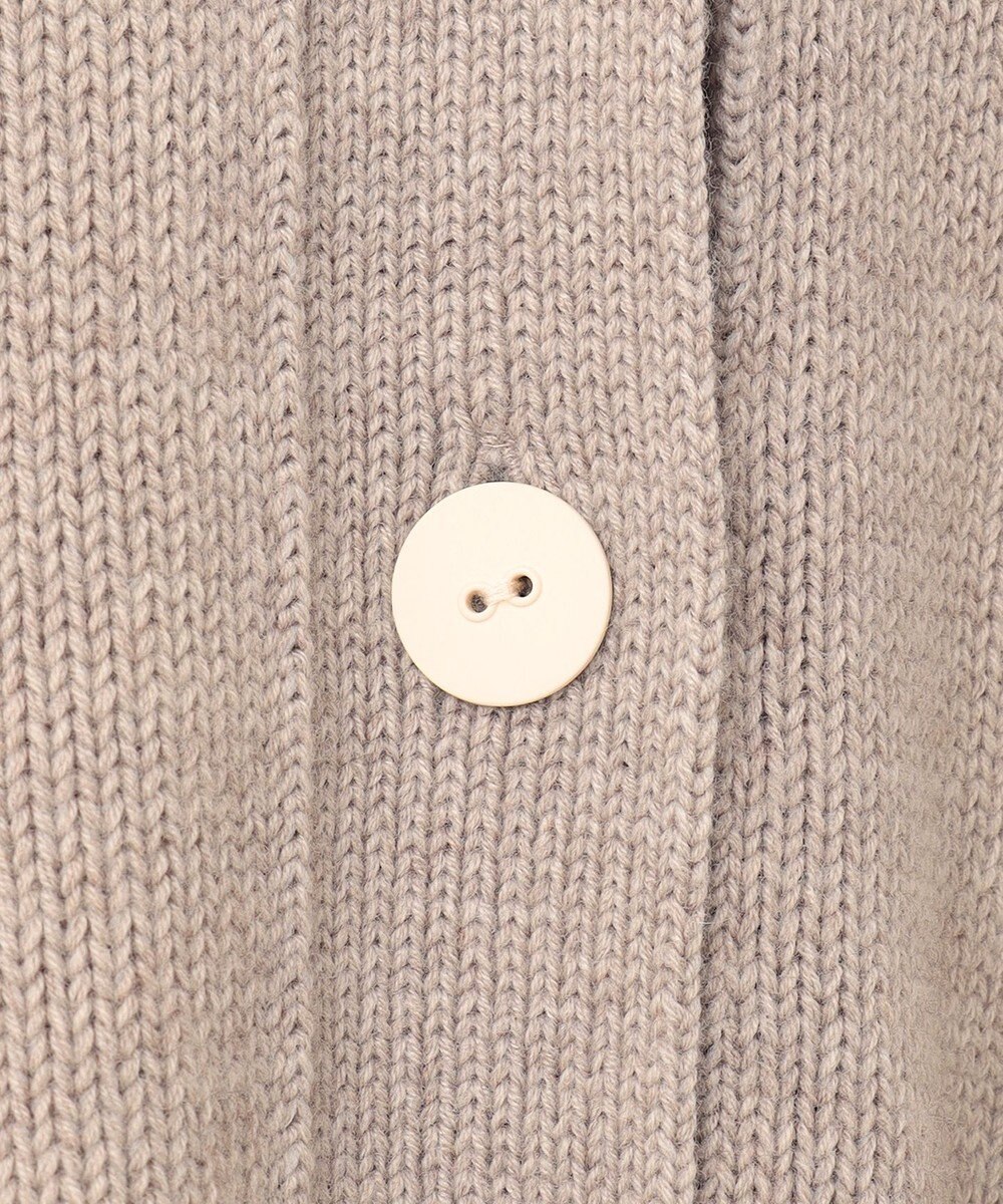 BEIGE， 【洗える】LEADER / フェイクレザーポケットオーバーサイズカーディガン 