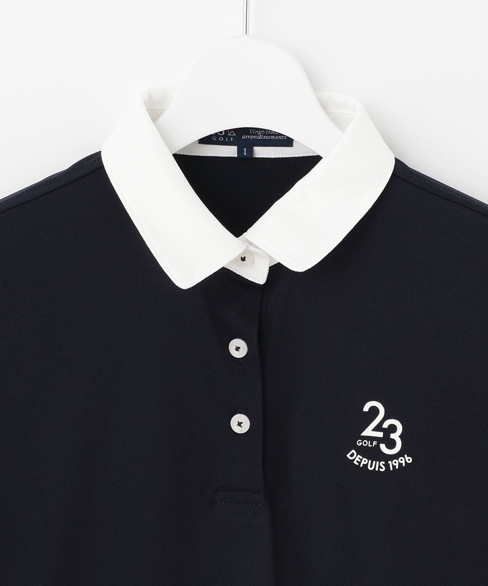 23区GOLF 【WOMEN】【吸水速乾】カノコ ボーダー半そで ポロシャツ 