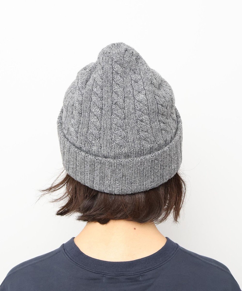 WHITE MAILS 【UNISEX】WOOL PAPER DOUBLE KNIT ケーブルビーニー 