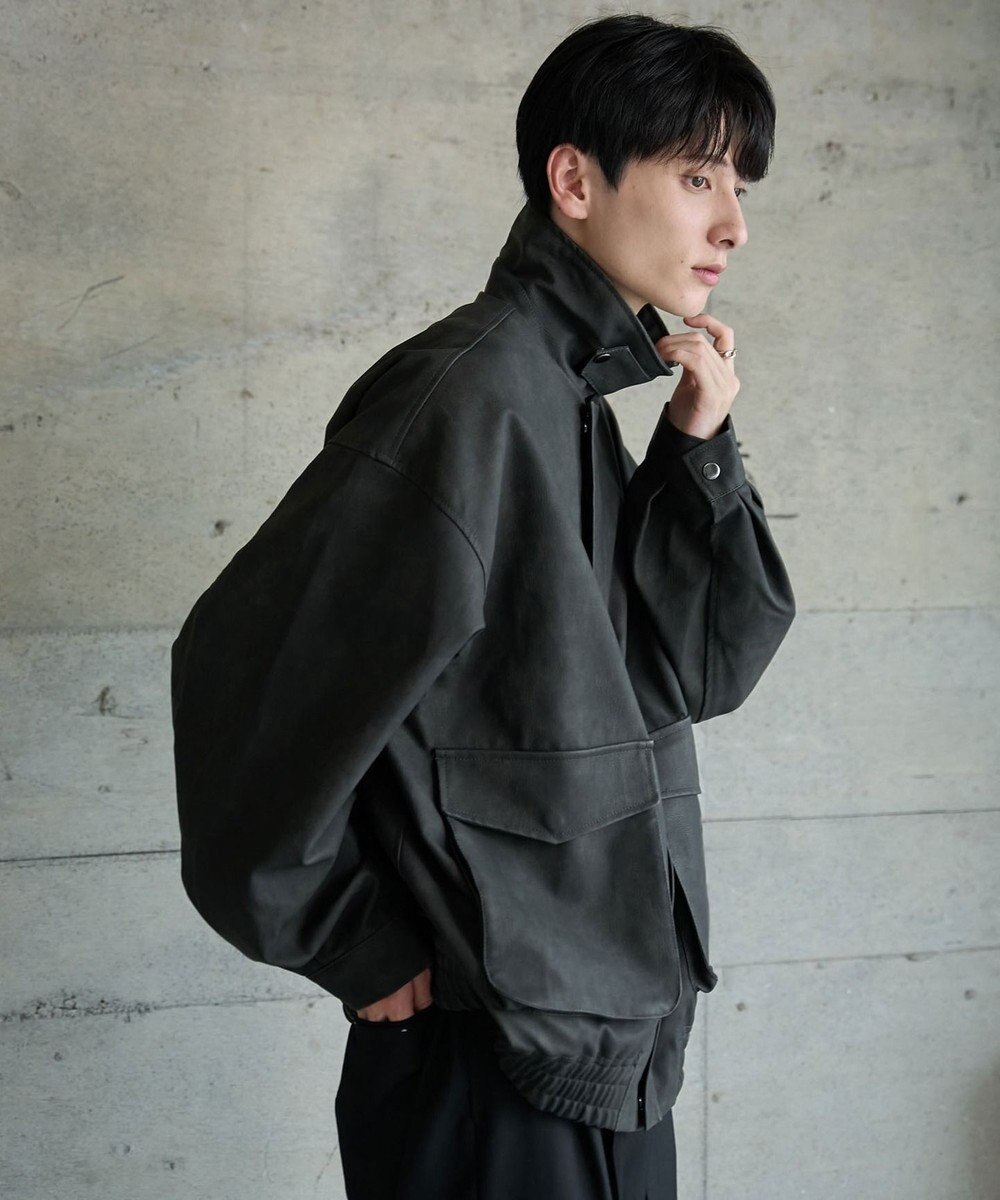 WEGO 【ユニセックス着用ITEM】エコレザー2WAYフライトジャケット 