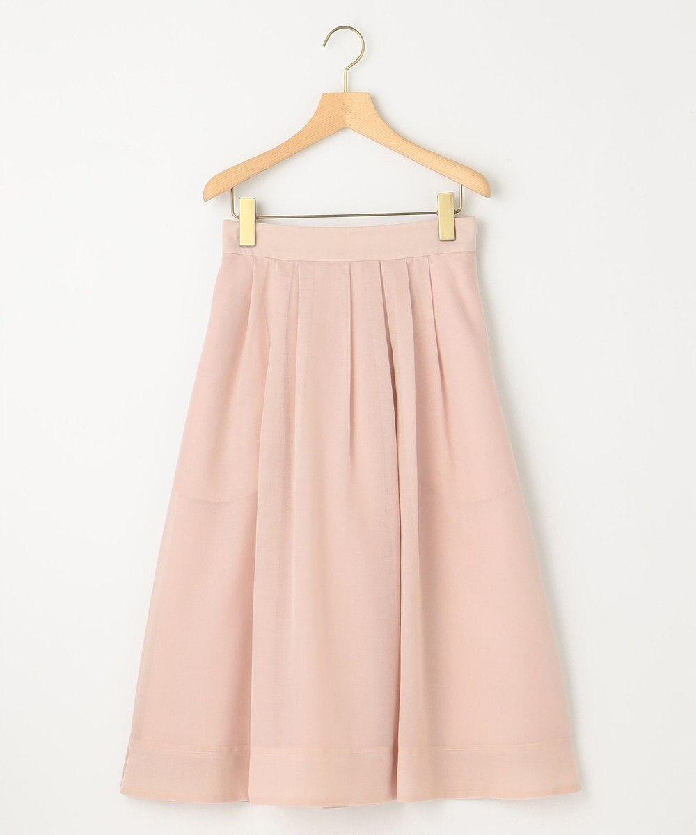 組曲 【洗える・シワになりにくい】カラーボイル シアーフレアスカート 