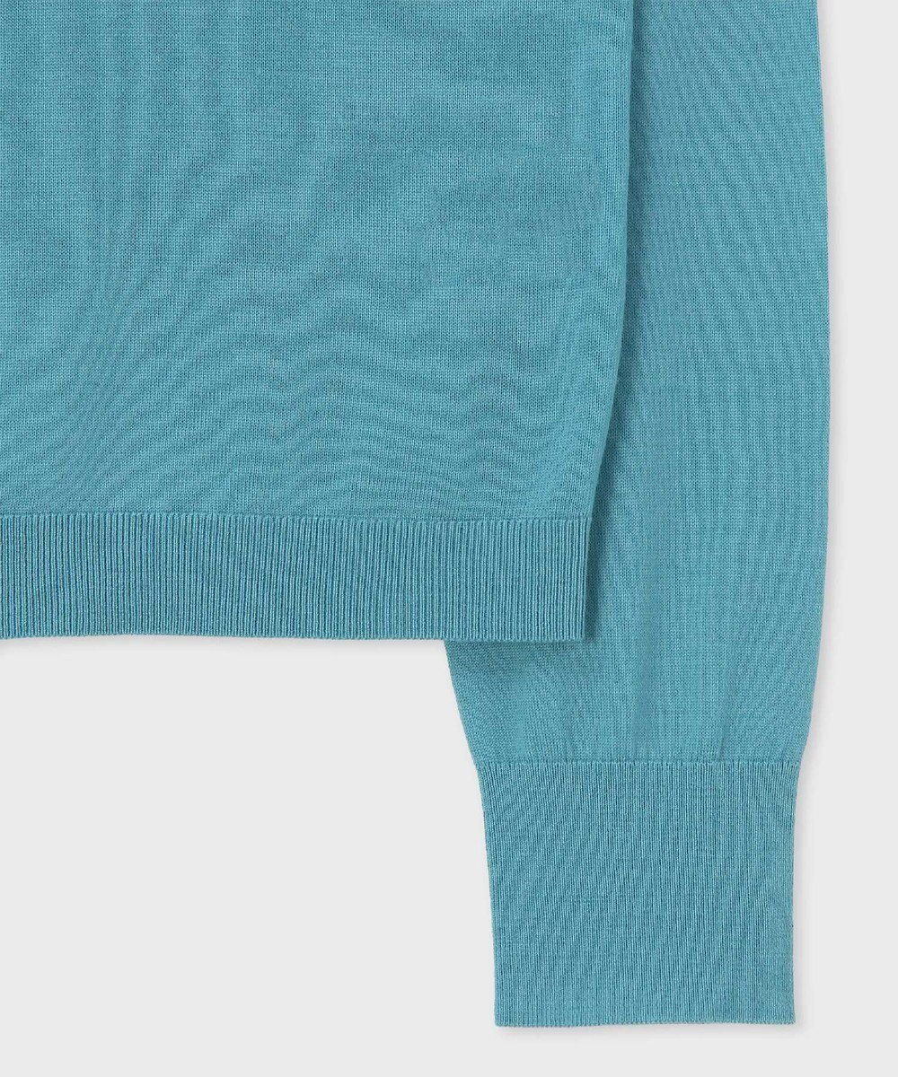 Paul Smith ドレープウール ストライプ ヘンリーネック ニット 