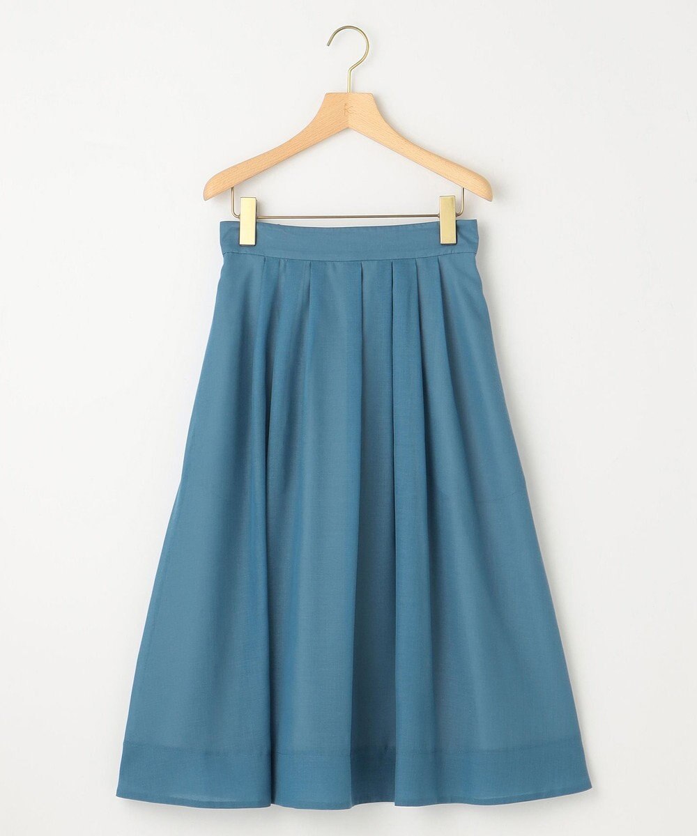 組曲 L 【洗える・シワになりにくい】カラーボイル シアーフレアスカート 