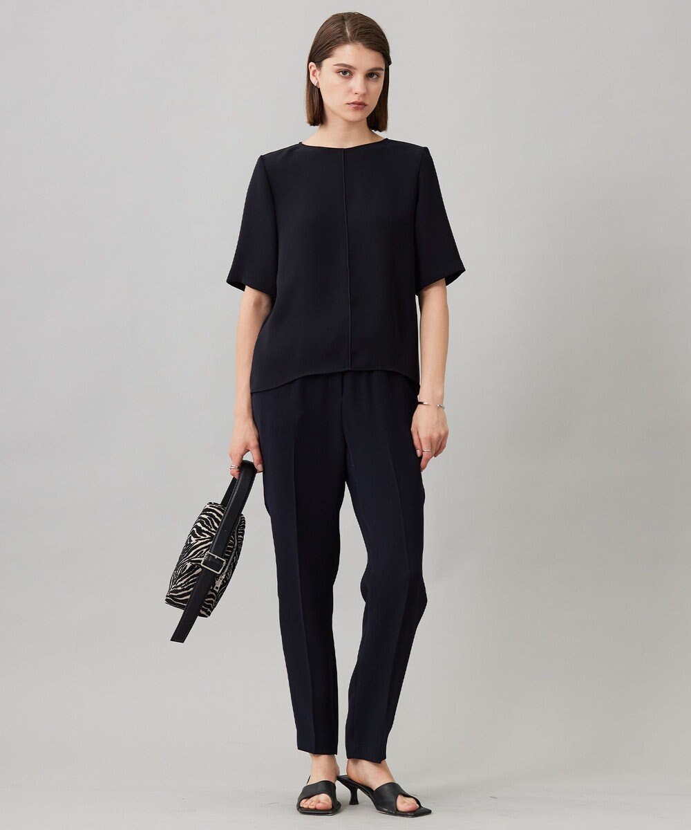 ICB 【UVカット・防シワ・洗える】ライトダブルクロス ドロストパンツ 