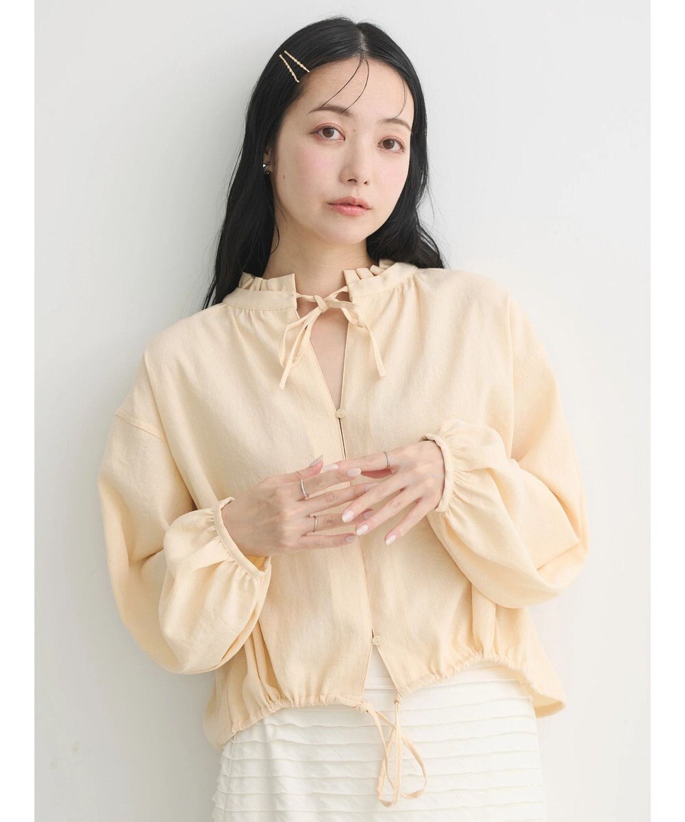 earth music&ecology カフタンフリルブラウス 