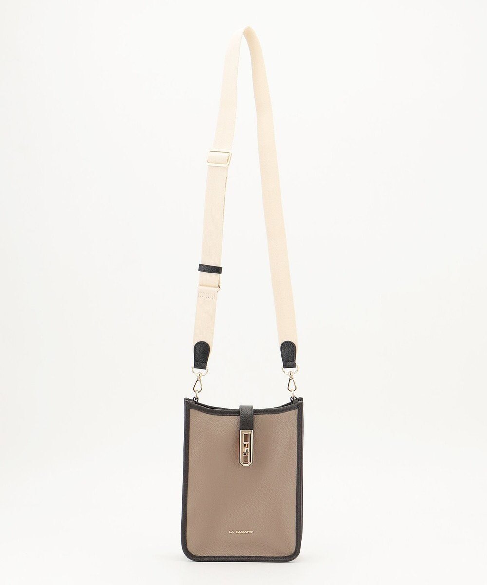 LA BAGAGERIE スクエアレザーミニショルダーバッグ 