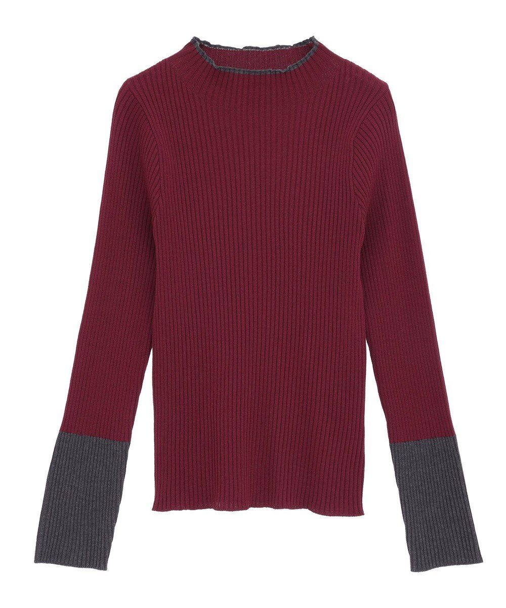 earth music&ecology ハイネックリブニットプルオーバー 