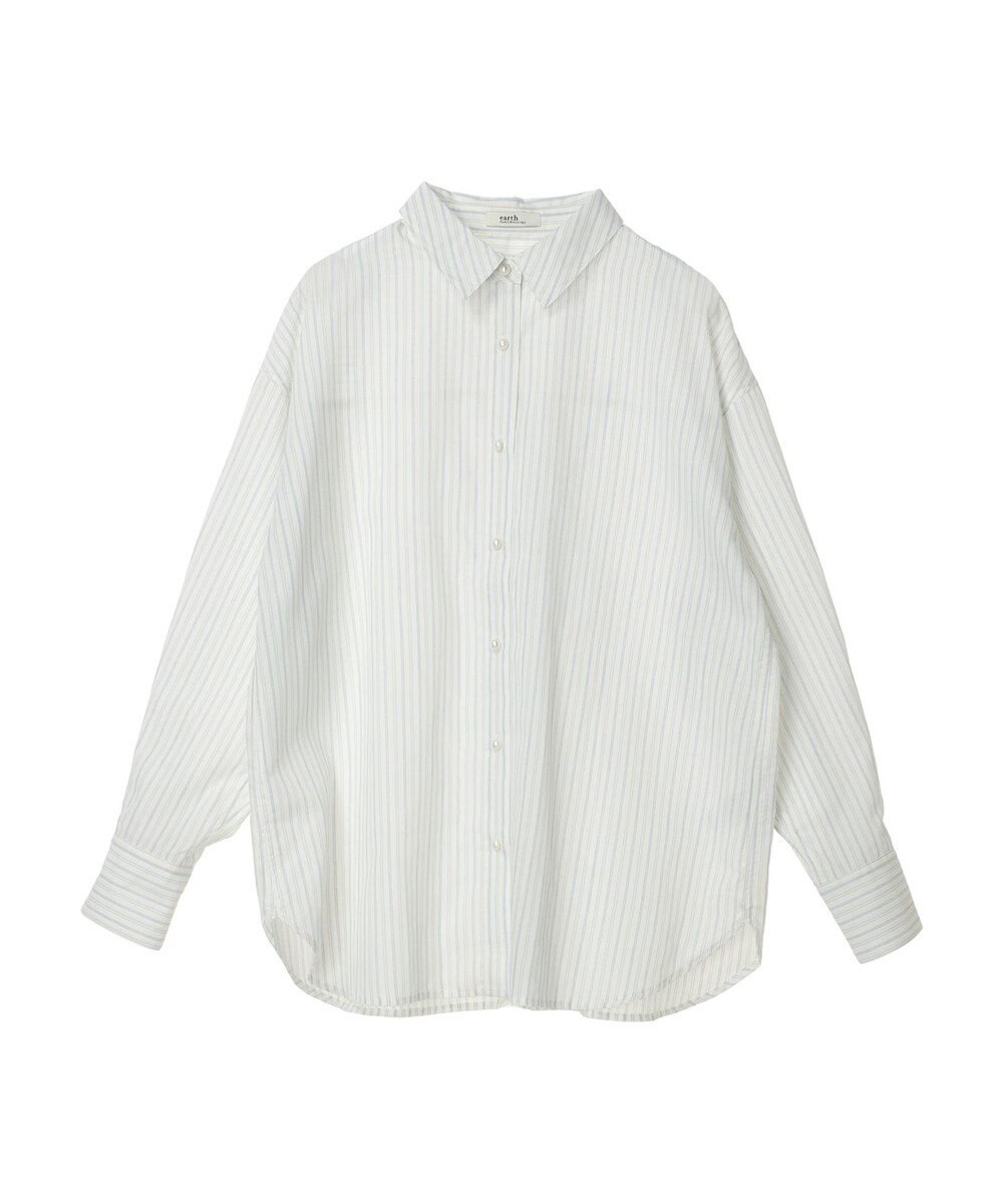 earth music&ecology パールボタンオーバーシャツ 