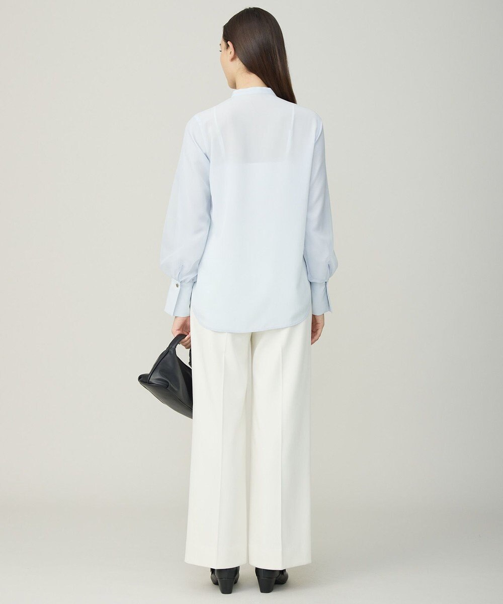 ICB L 【先行予約】 オーガンコンビシャーティング シアーレイヤードスリーブブラウス 