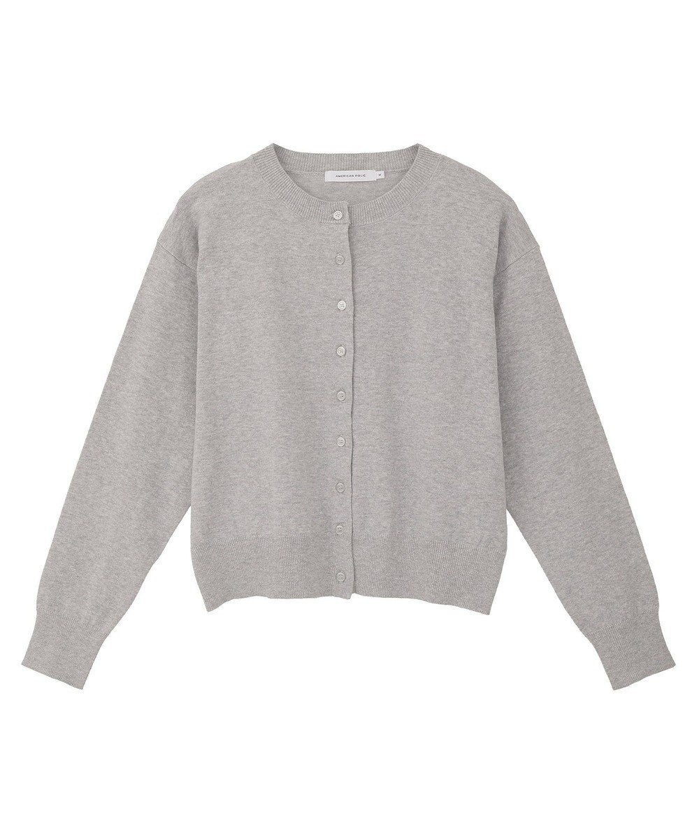 AMERICAN HOLIC コットンブレンドクルーネックカーディガン 