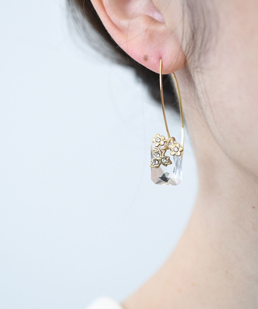 monshiro スイートピーグラスフックピアス 