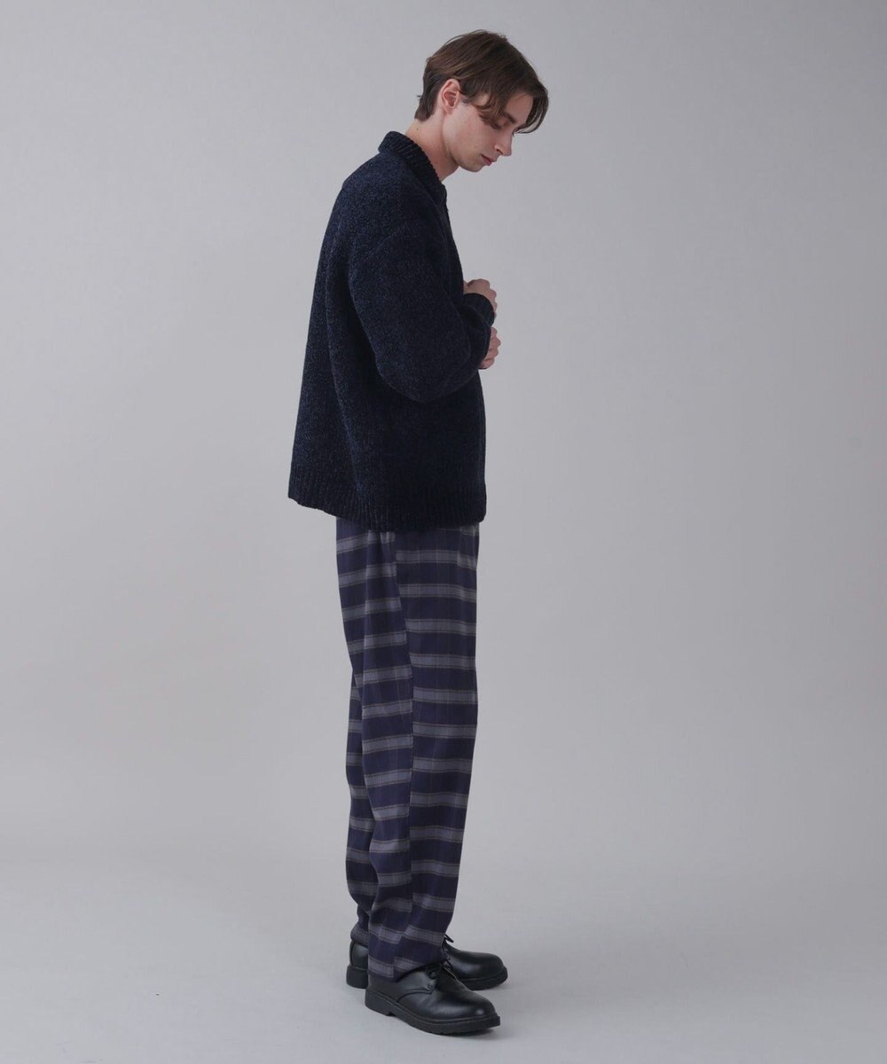 WEGO 【ユニセックス着用ITEM】ベロアモールワンポイントZIPカーディガン 