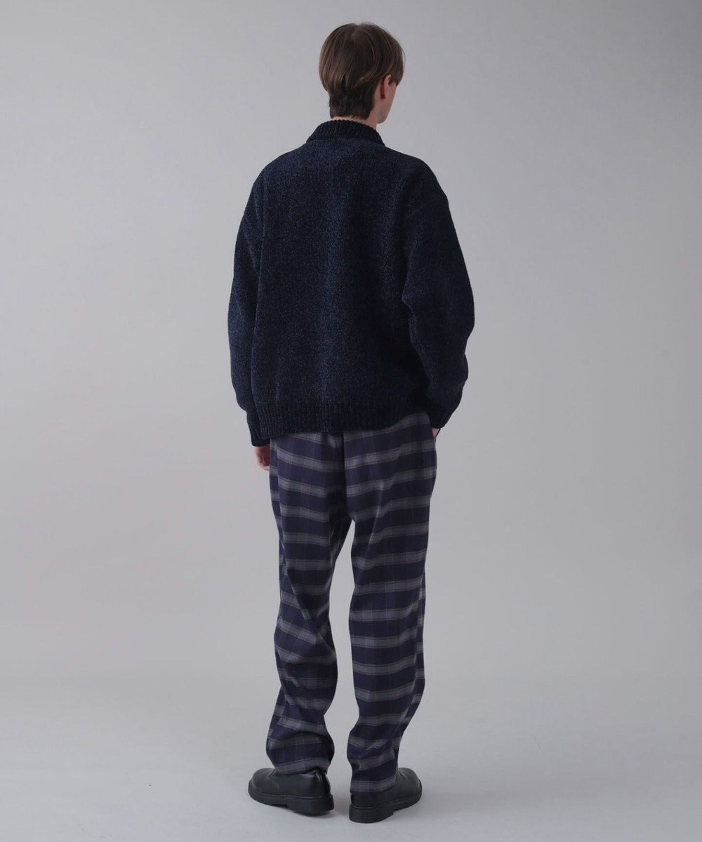 WEGO 【ユニセックス着用ITEM】ベロアモールワンポイントZIPカーディガン 