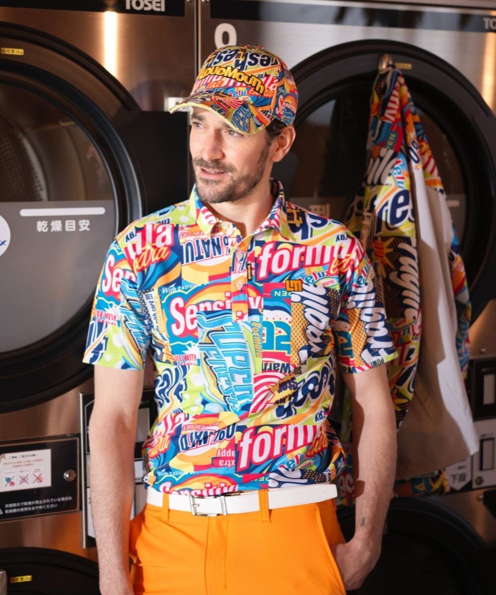 FILA GOLF／marie claire 【Loudmouth】総柄ポロシャツ 