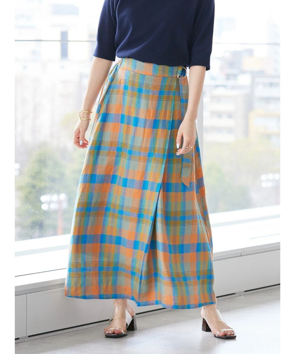 AMERICAN HOLIC ラップ風チェックスカート 