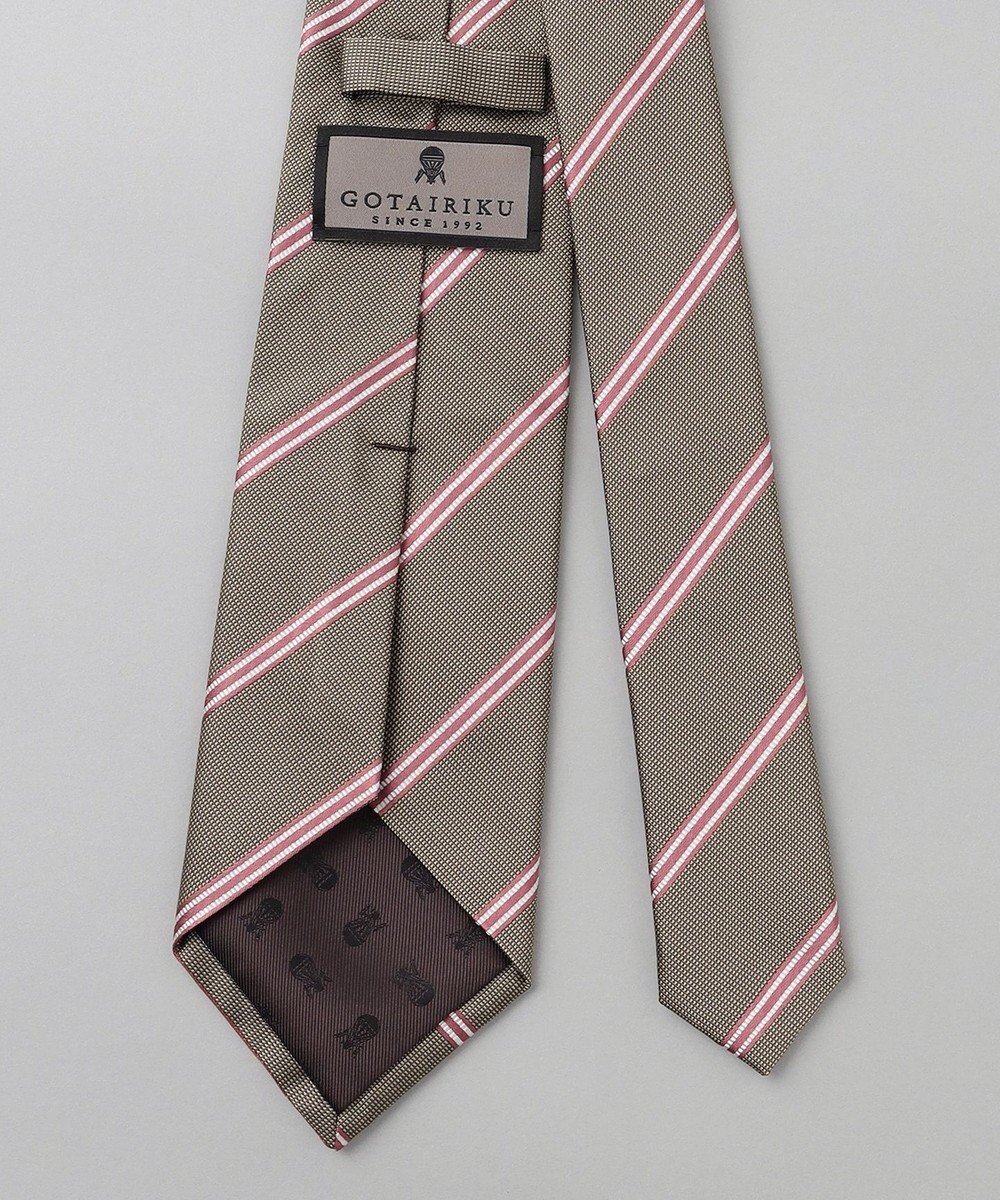 GOTAIRIKU  GOTAIRIKU別注【日本製】シルク ネクタイ_レジメンタル柄 
