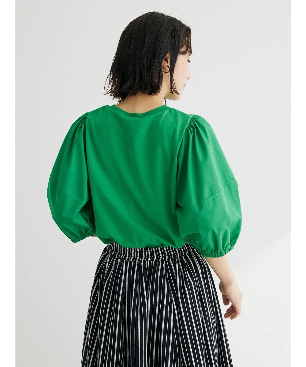 Green Parks 布帛ドッキングランタンスリーブカットプルオーバー 