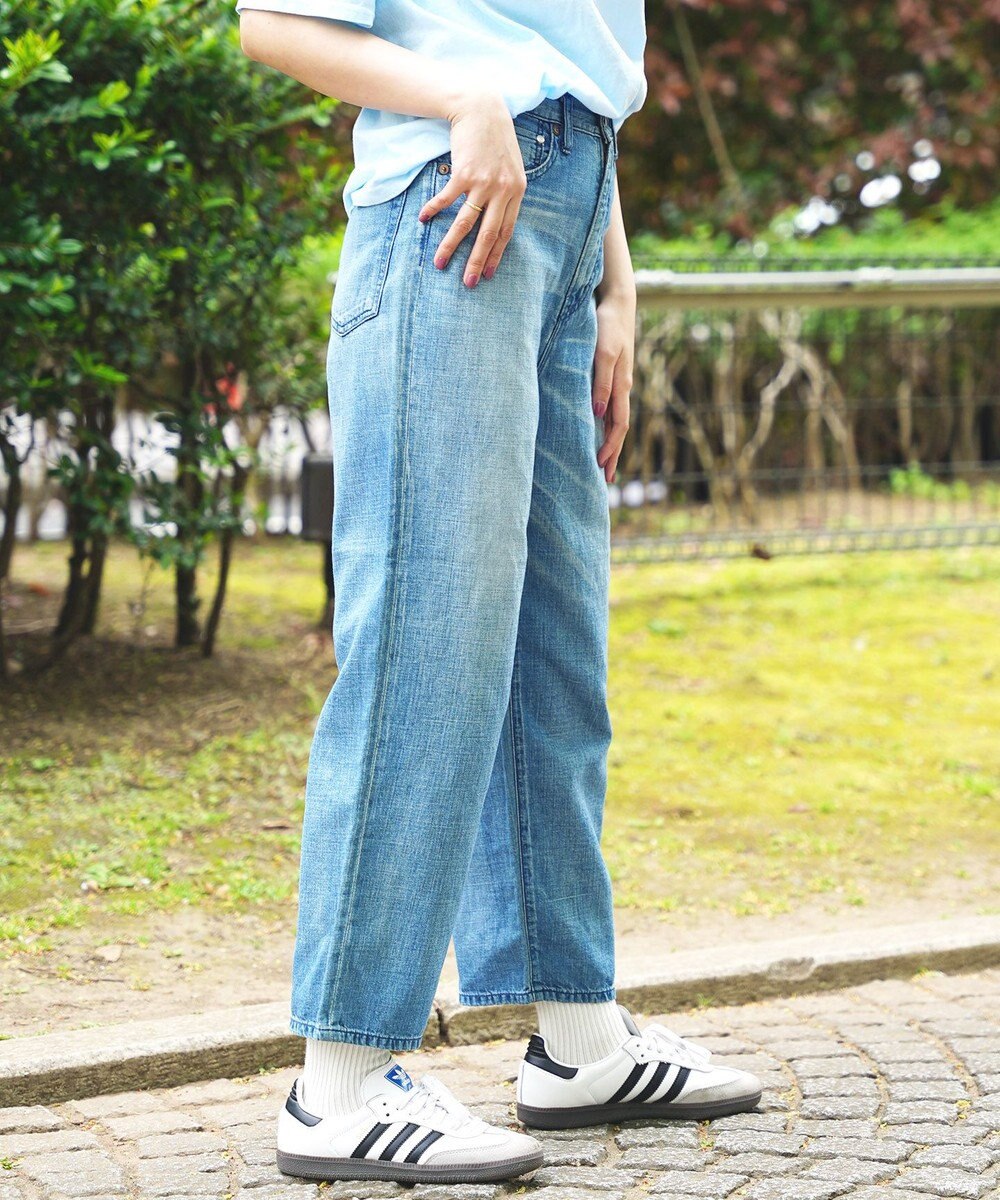 caqu FS linen ankle boy`s アンクル丈 ゆったりボーイフィットリネンデニム 