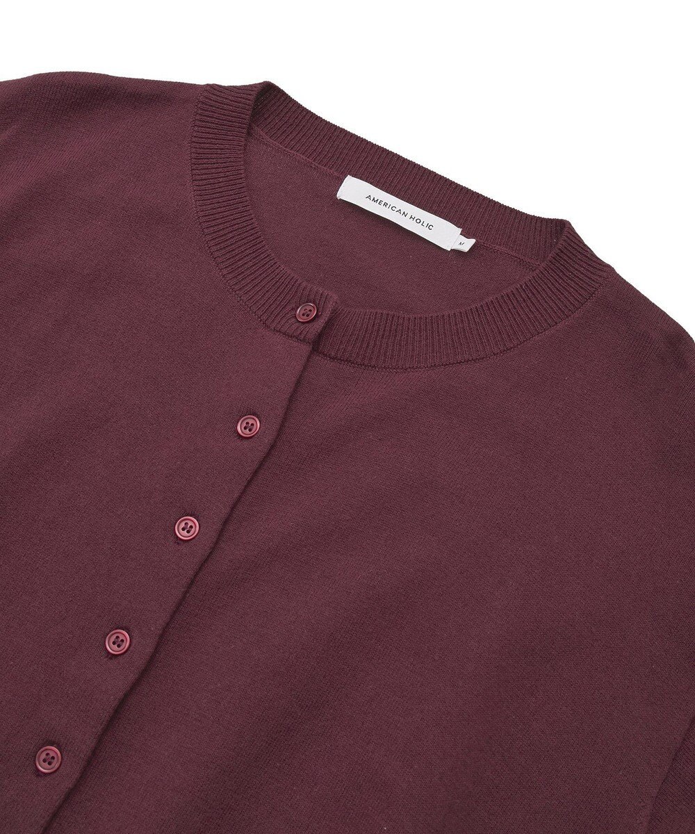 AMERICAN HOLIC コットンブレンドクルーネックカーディガン 