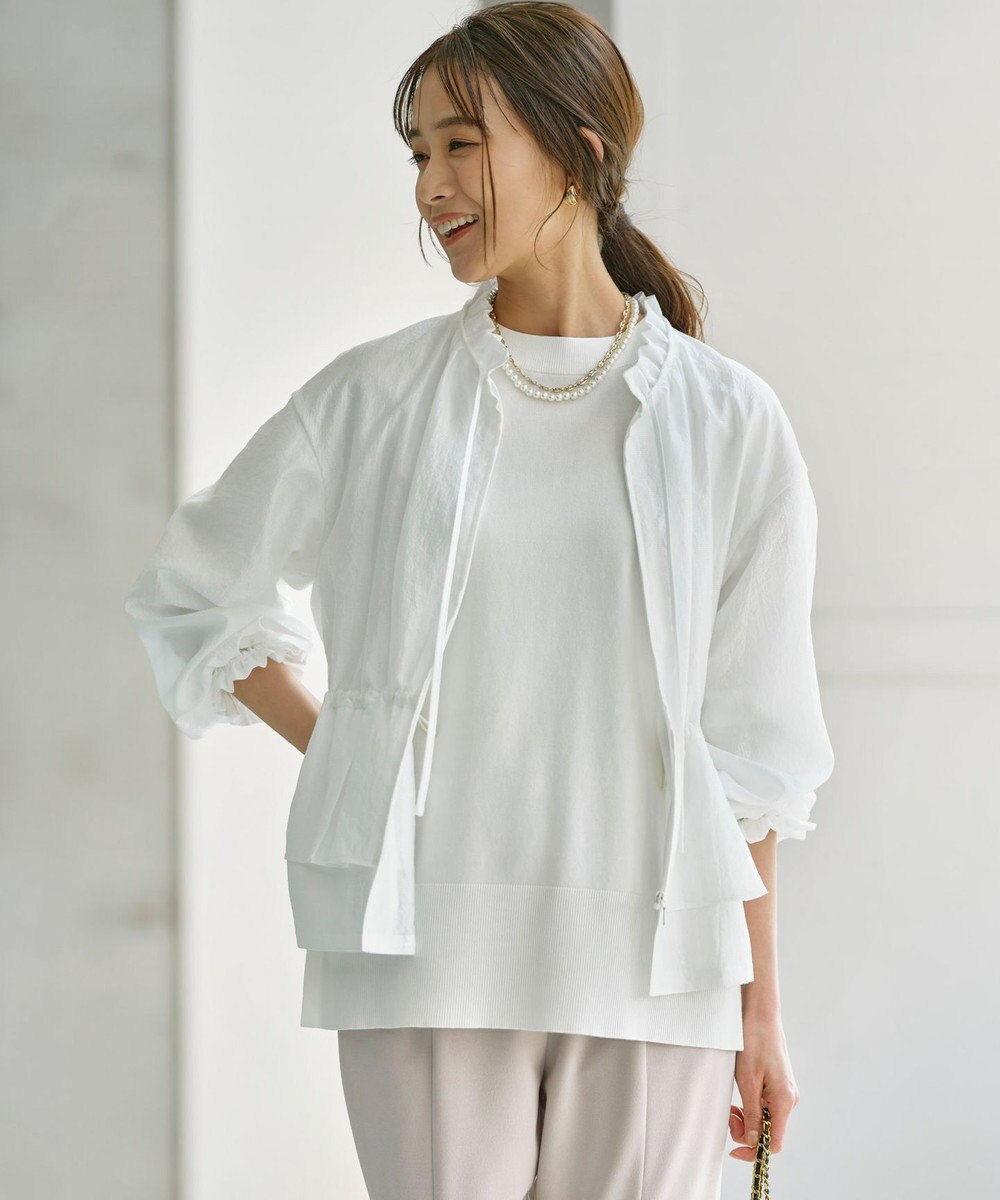 組曲 S 【洗える・シワになりにくい】シアーブルゾン 