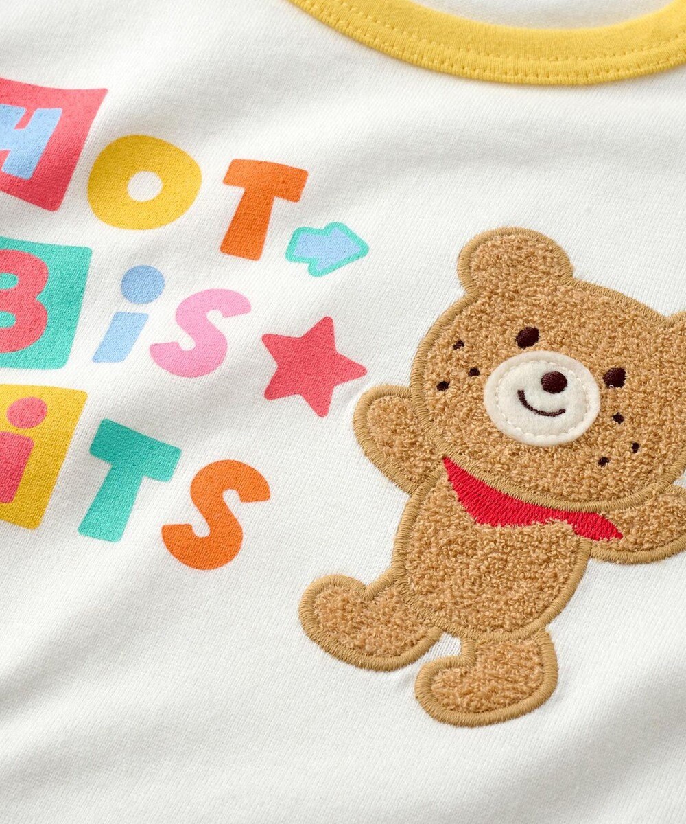 MIKI HOUSE HOT BISCUITS 【80-120cm】パステルロゴ 長袖Tシャツ 