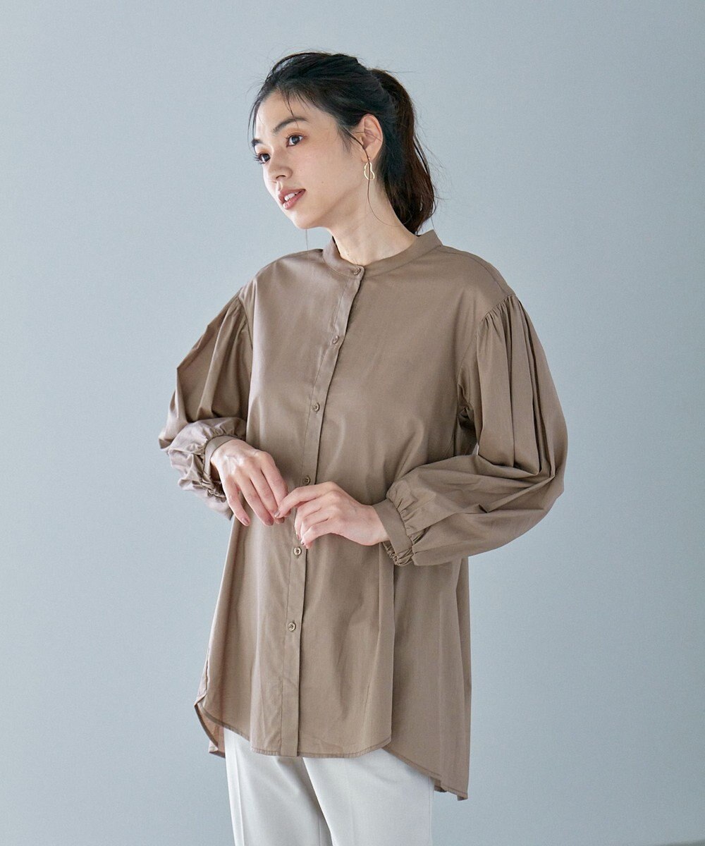 シルキーソフトスタンドカラーシャツ / any FAM | ファッション通販