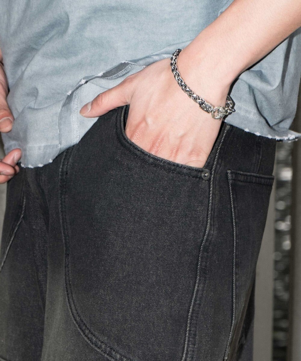 WEGO スウィッチングデニムカーゴショーツ 