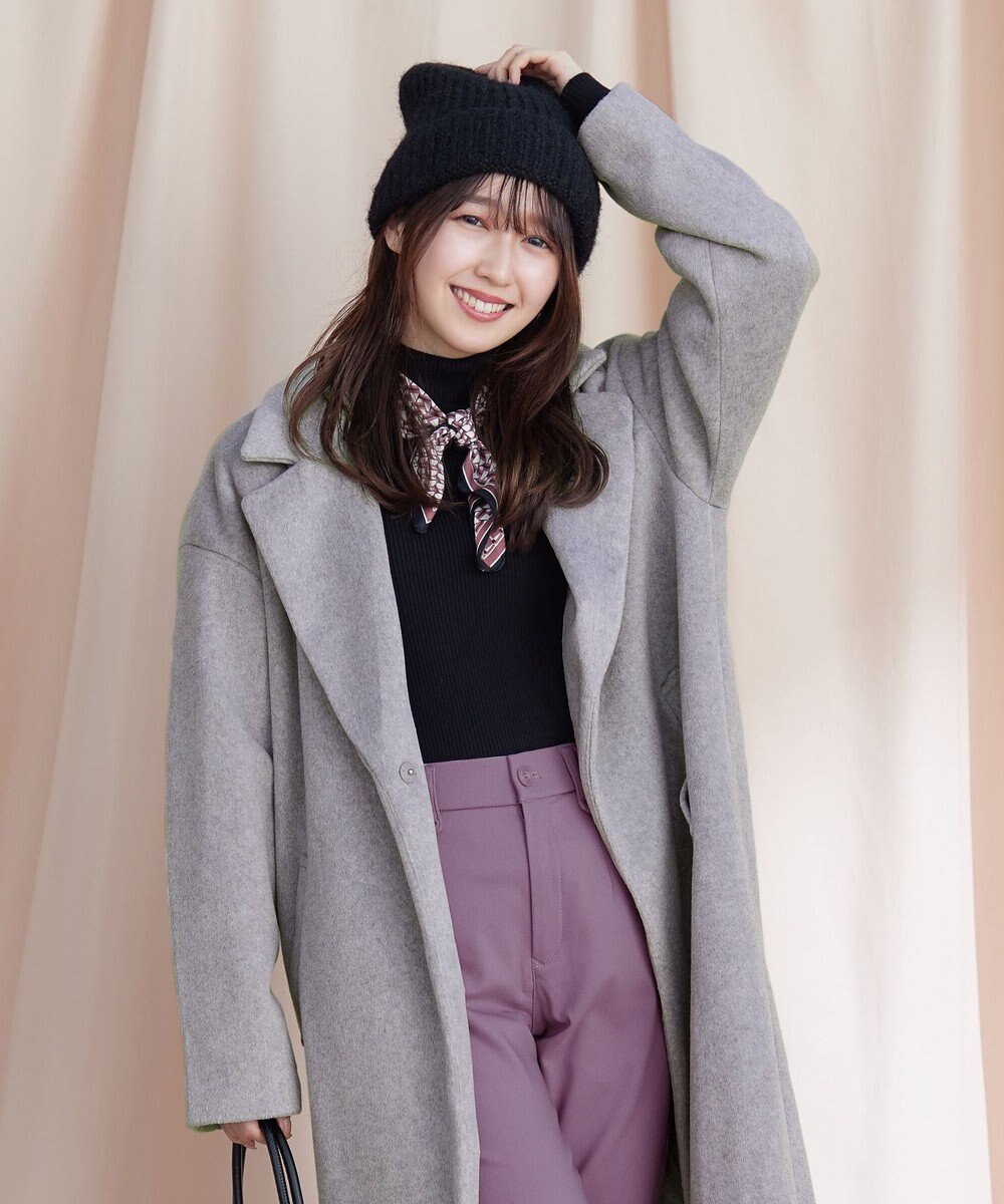 Tiaclasse モッサ風ダブルフェイスチェスターコート 