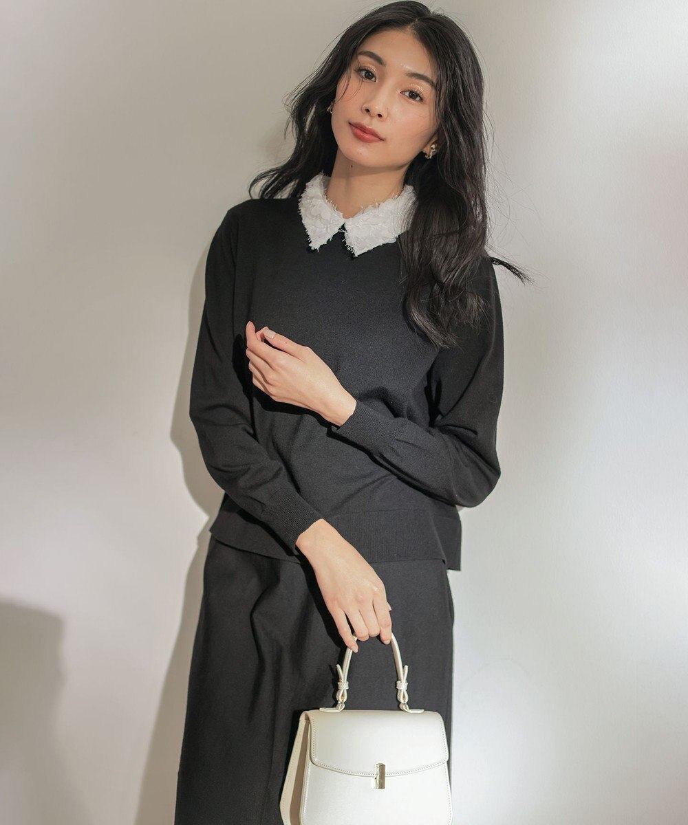 組曲 S 襟付きニットアップ 