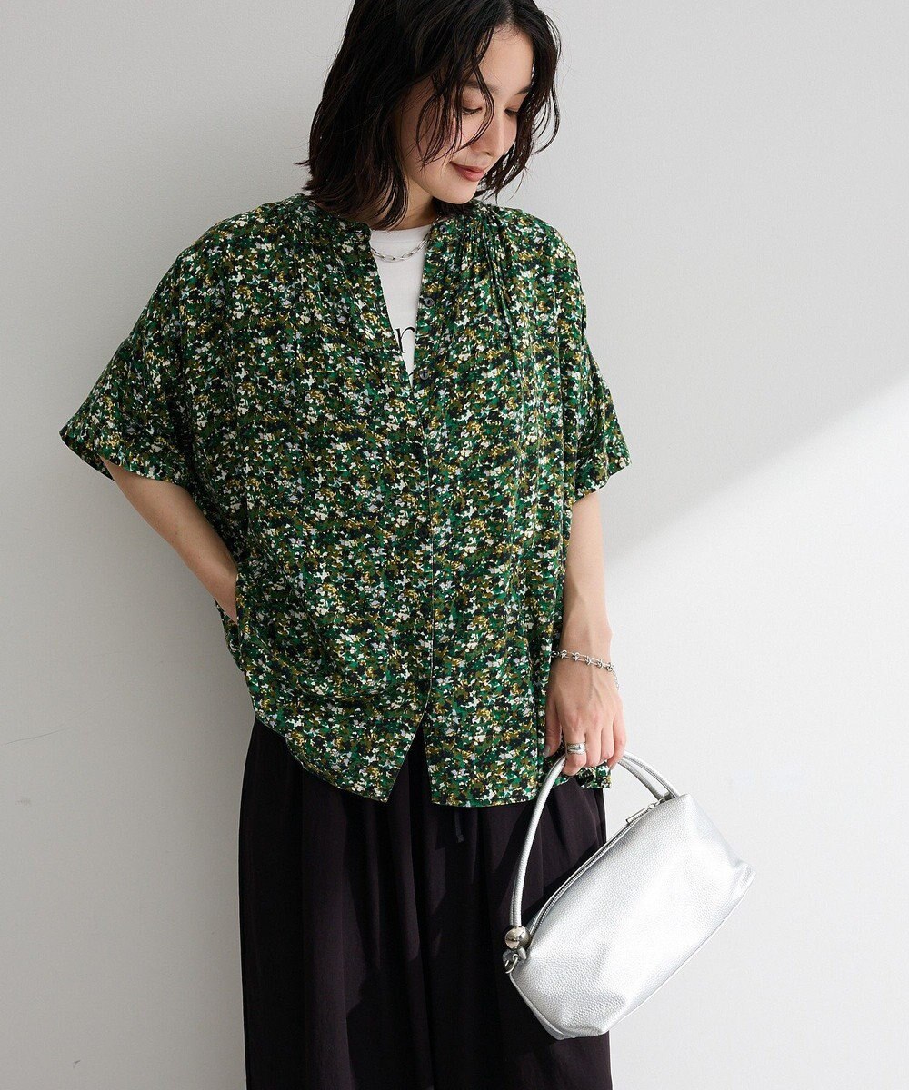 Green Parks 【WEB限定】アソート柄さらっとレーヨンブラウスⅡ 
