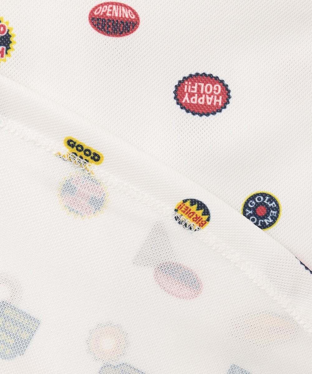 23区GOLF 【WOMEN】【UVケア/吸水速乾】マルチステッカープリント ポロシャツ 