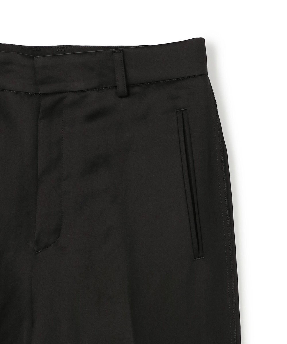 BEIGE， CASSITER / リネンブレンド サテンクロップドパンツ 