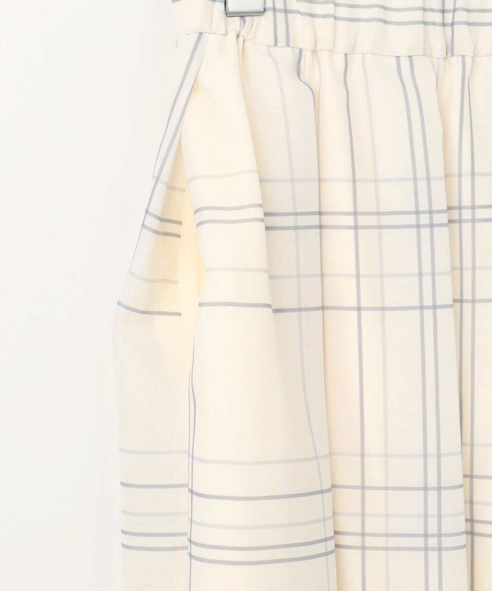 自由区 【SHIHOさん着用・洗える】エアリーウィンドウペンチェックプリント スカート 