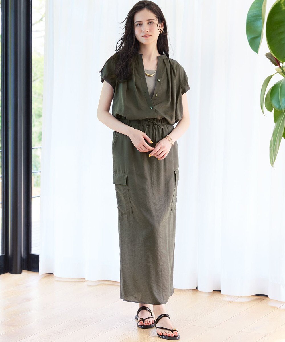 23区 L 【SLOW/一部店舗限定】ブライトヴィンテージクロス Iライン スカート 