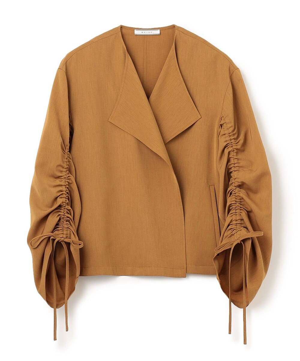 BEIGE， ZINNIA / ノーカラーブルゾン 