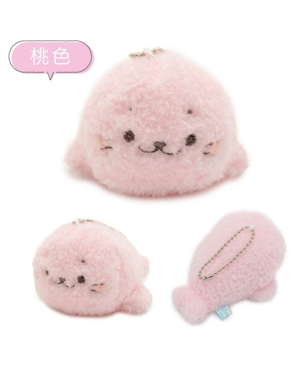 Mother garden しろたん ふわふわキーホルダー 《桃》 単品 