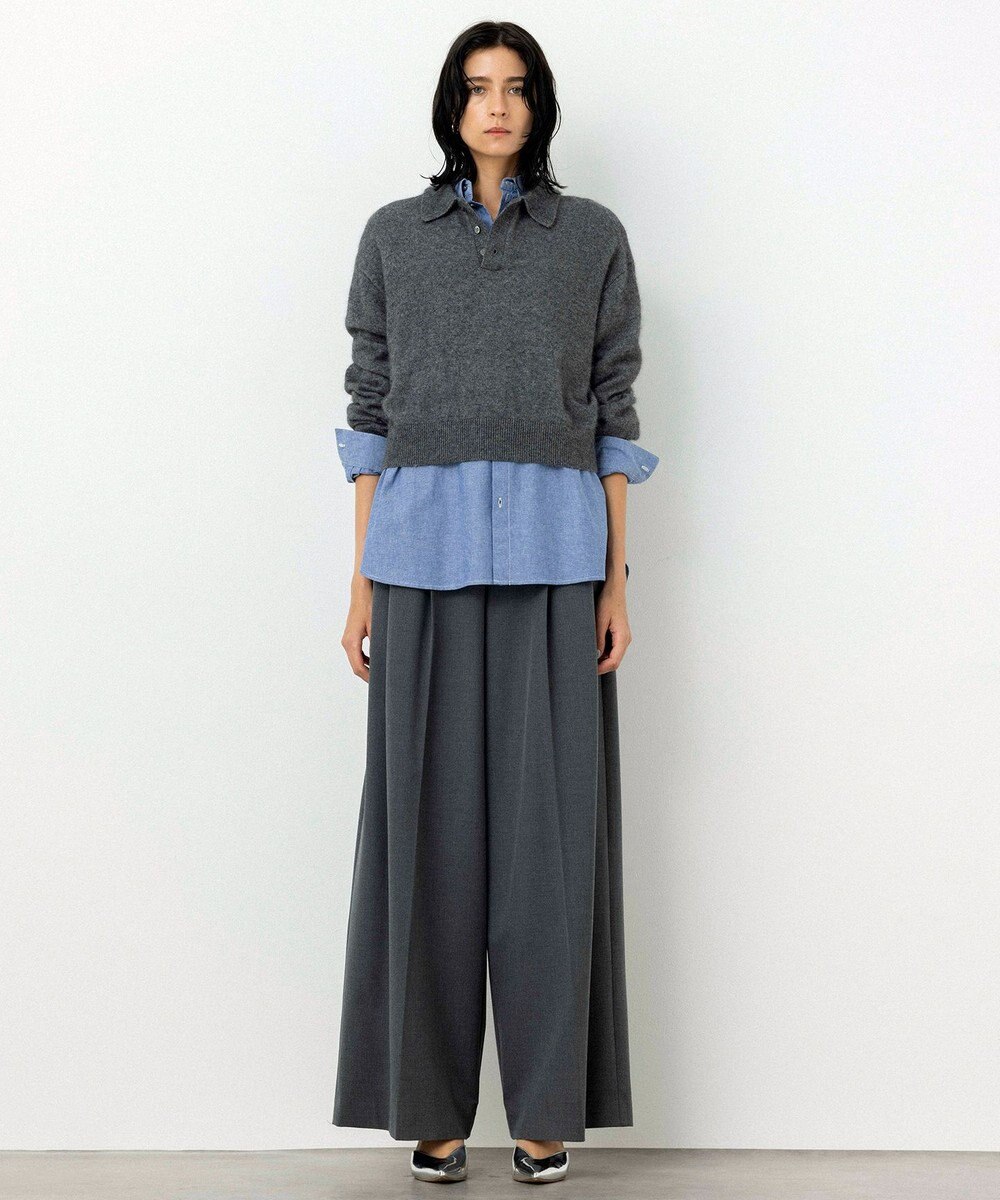 NAVE 【Nave・洗える】2WAYツイル ワイドパンツ 